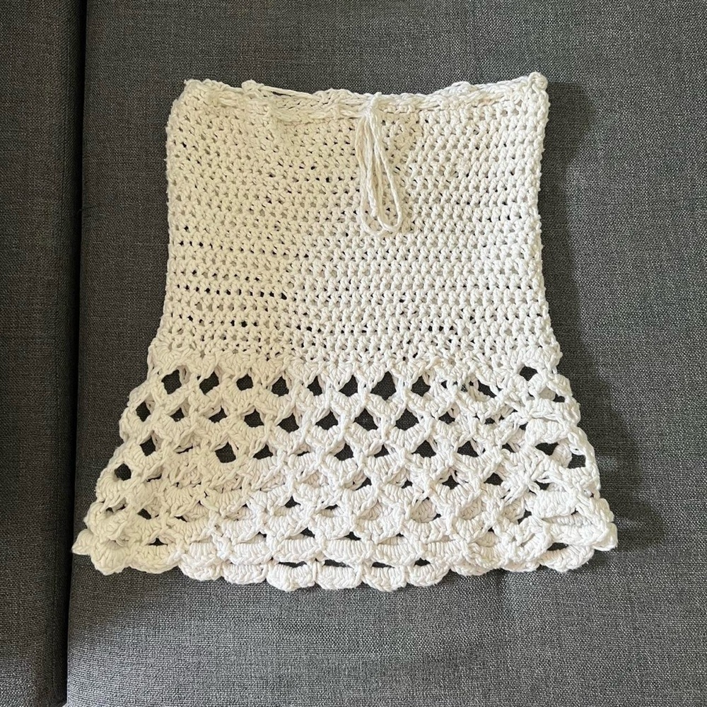 White Crochet Skirt - Picture 2 of 6